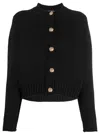 Barrie Button-up Cashmere Cardigan In Black