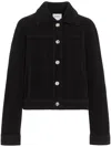 Barrie Suede-effect Cropped Jacket In Black