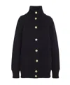 Barrie Buttoned Cashmere-blend Cardigan In Black