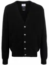 Barrie Buttoned-up Cashmere Cardigan In 黑色