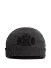 Barrie Cashmere B-logo Beanie Hat In Gray