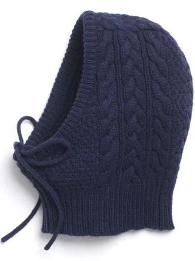 Barrie Cashmere Balaclava In Blue