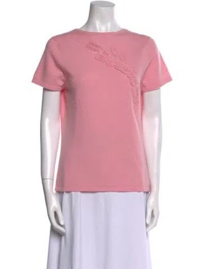 Pre-owned Barrie Cashmere Bateau Neckline Sweater In Pink