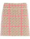 Barrie Cashmere-blend Miniskirt In Pink