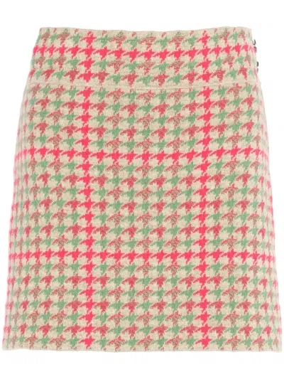 Barrie Cashmere-blend Miniskirt In Red