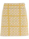 Barrie Cashmere-blend Miniskirt In Yellow