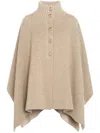Barrie Cashmere Cape In 中性色