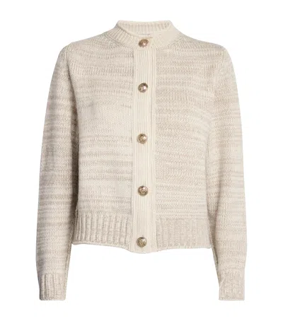 Barrie Cashmere Cardigan In Beige