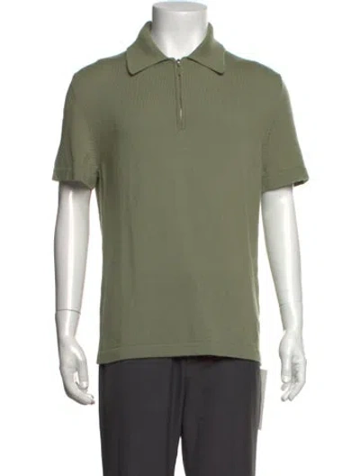 Pre-owned Barrie Cashmere Collar Polo Shirt In Green