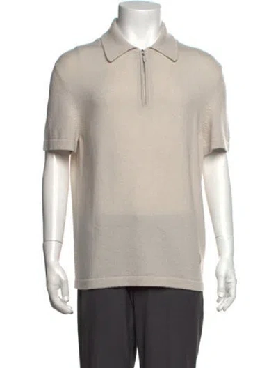 Pre-owned Barrie Cashmere Collar Polo Shirt W/ Tags In Neutrals