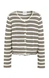 Barrie Cashmere-cotton Blend Seersucker Cardigan In Multi