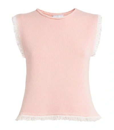 Barrie Cashmere-cotton Tank Top In Pink