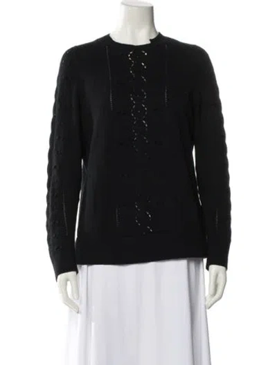 Pre-owned Barrie Cashmere Crew Neck Sweater In Black