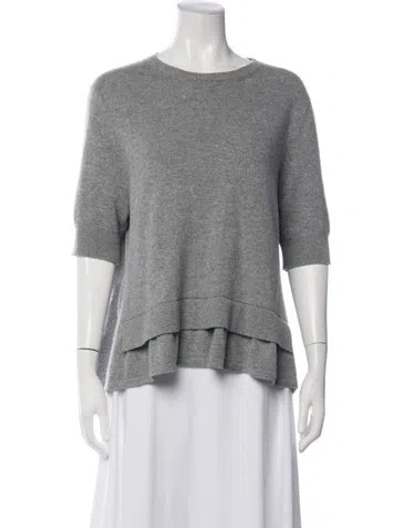 Pre-owned Barrie Cashmere Crew Neck Sweater In Grey