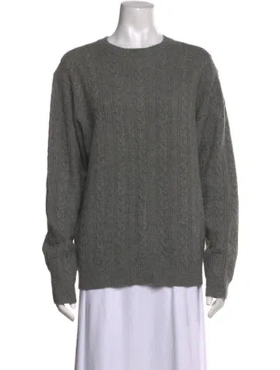 Pre-owned Barrie Cashmere Crew Neck Sweater In Grey