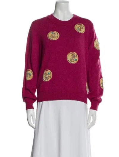 Pre-owned Barrie Cashmere Crew Neck Sweater In Pink