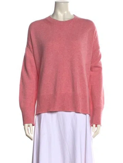 Pre-owned Barrie Cashmere Crew Neck Sweater In Pink