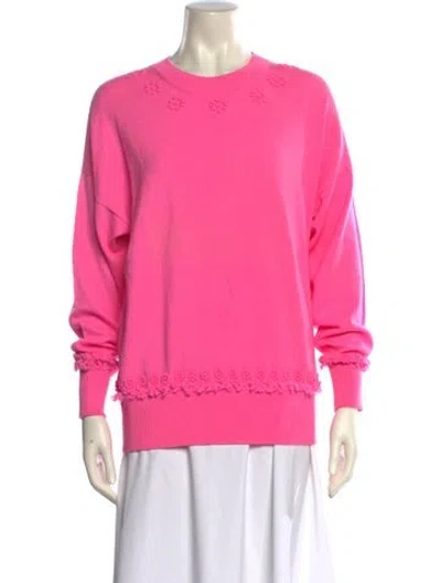 Pre-owned Barrie Cashmere Crew Neck Sweater In Pink