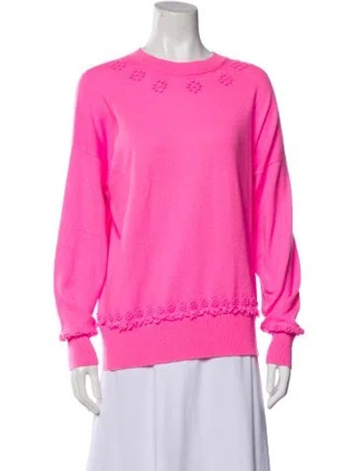 Pre-owned Barrie Cashmere Crew Neck Sweater In Pink