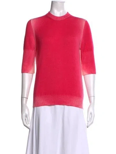 Pre-owned Barrie Cashmere Crew Neck Sweater In Pink