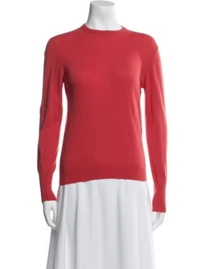 Pre-owned Barrie Cashmere Crew Neck Sweater In Red
