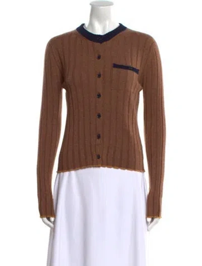 Pre-owned Barrie Cashmere Crew Neck Sweater W/ Tags In Brown