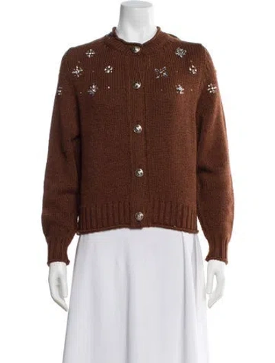 Pre-owned Barrie Cashmere Crew Neck Sweater W/ Tags In Brown
