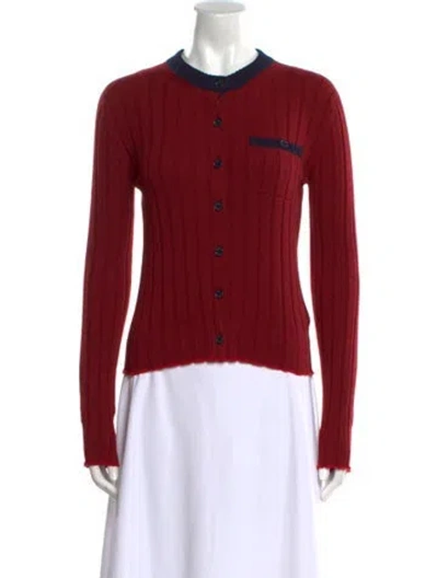 Pre-owned Barrie Cashmere Crew Neck Sweater W/ Tags In Red