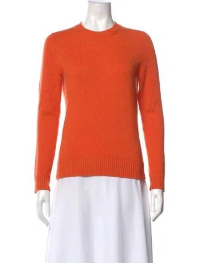 Pre-owned Barrie Cashmere Crew Neck Sweatshirt In Orange