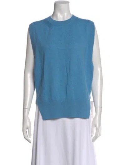 Pre-owned Barrie Cashmere Crew Neck Top W/ Tags In Blue