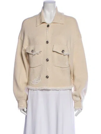 Pre-owned Barrie Cashmere Evening Jacket In Neutral