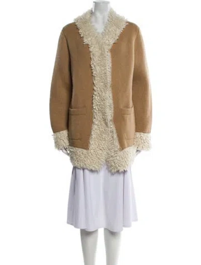 Pre-owned Barrie Cashmere Faux Fur Jacket In Neutral