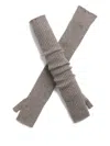 Barrie Cashmere Fingerless Gloves In Gray