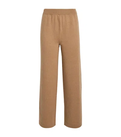 Barrie Cashmere Fluid Trousers In Brown