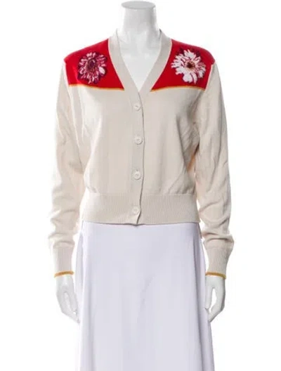 Pre-owned Barrie Cashmere Graphic Print Sweater In Neutral