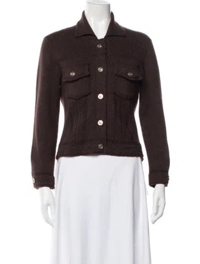 Pre-owned Barrie Cashmere Jacket W/ Tags In Brown