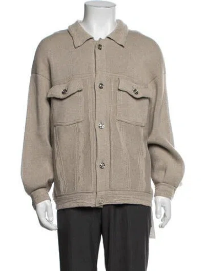 Pre-owned Barrie Cashmere Jacket W/ Tags In Neutrals