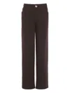 Barrie Cashmere Knit Trousers In Brown