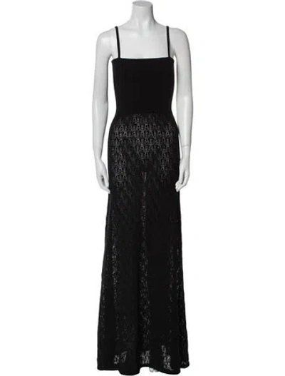 Pre-owned Barrie Cashmere Long Dress In Black