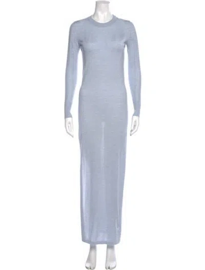 Pre-owned Barrie Cashmere Long Dress In Blue