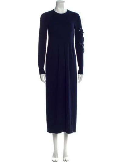 Pre-owned Barrie Cashmere Long Dress In Blue