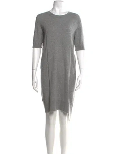 Pre-owned Barrie Cashmere Mini Dress In Gray