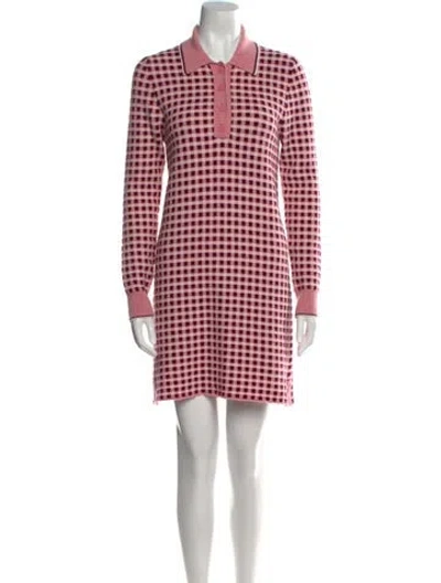 Pre-owned Barrie Cashmere Mini Dress In Pink