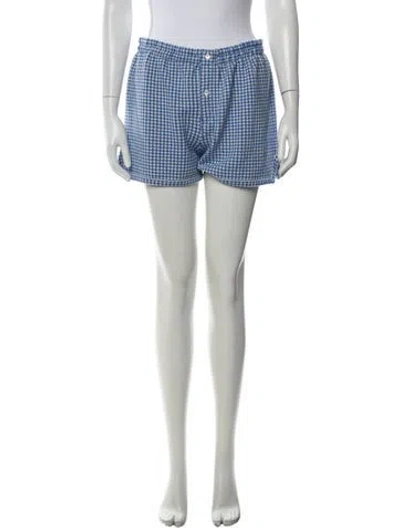 Pre-owned Barrie Cashmere Mini Shorts In Blue