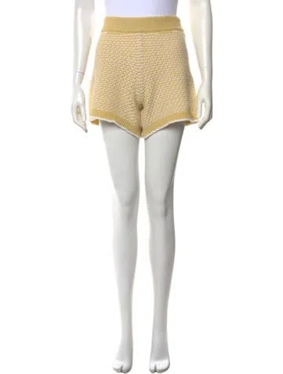 Pre-owned Barrie Cashmere Mini Shorts In Neutral
