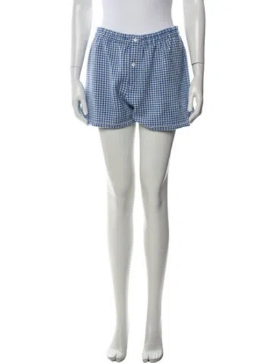 Pre-owned Barrie Cashmere Mini Shorts W/ Tags In Blue