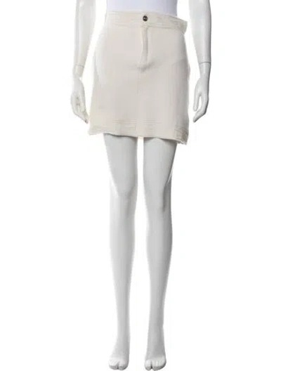 Pre-owned Barrie Cashmere Mini Skirt In Neutrals