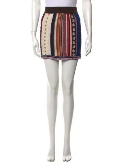 Pre-owned Barrie Cashmere Mini Skirt W/ Tags In Neutral
