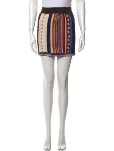 Pre-owned Barrie Cashmere Mini Skirt W/ Tags In Pink