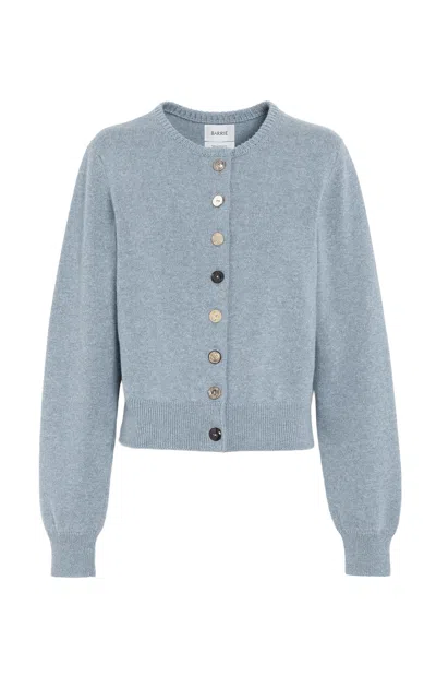 Barrie Cashmere Mismatch Buttons Cardigan In Blue